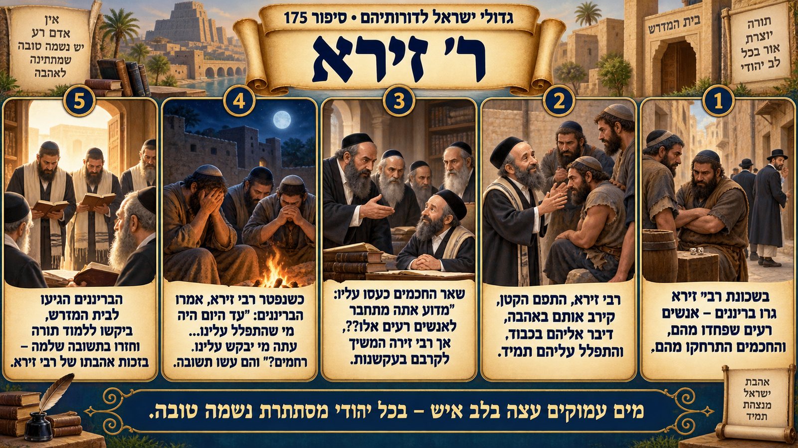 תמונת סיכום — ר' זירא: ר' זירא